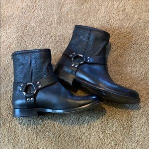 Frye Moto Harness Flat Boots